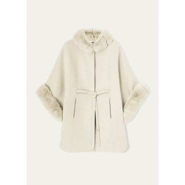 Loro Piana - Salzburg Cape Cash Double Cincilla, Woman, Shea Butter, Size: NR
