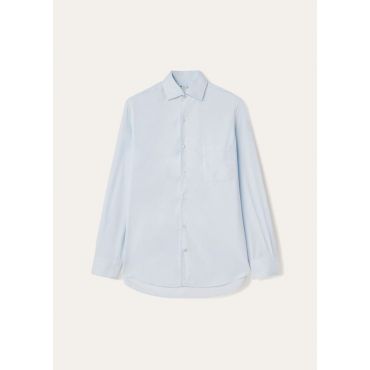 Loro Piana - Andre' Shirt Popeline, Man, Azure, Size: S