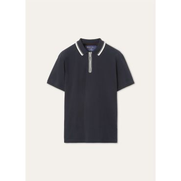 Loro Piana - Zip Regatta Polo, Blue Navy, Size: M