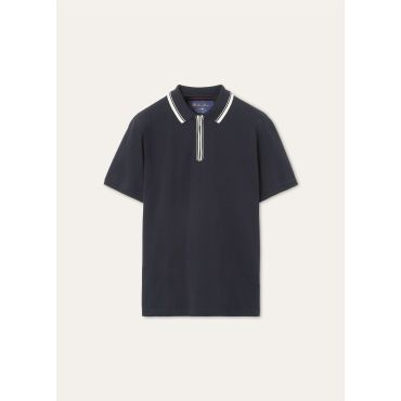 Loro Piana - Zip Regatta Polo, Blue Navy, Size: M