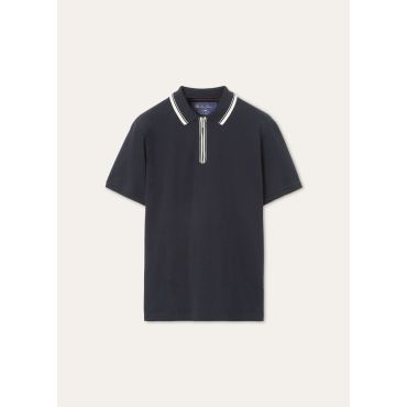 Loro Piana - Zip Regatta Polo, Blue Navy, Size: M