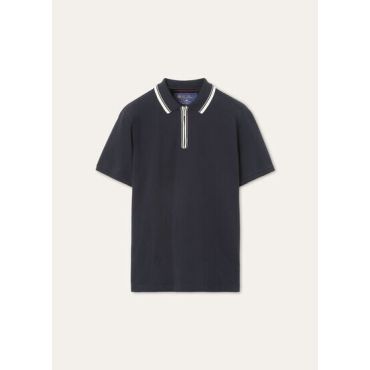 Loro Piana - Zip Regatta Polo, Blue Navy, Size: M
