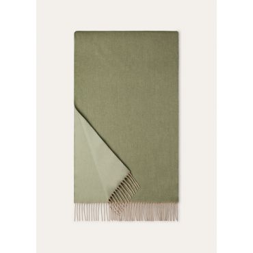 Loro Piana - Sciarpa Two -tone Baby Cash, Woman, Wild Thyme/Shamrock, Size: NR