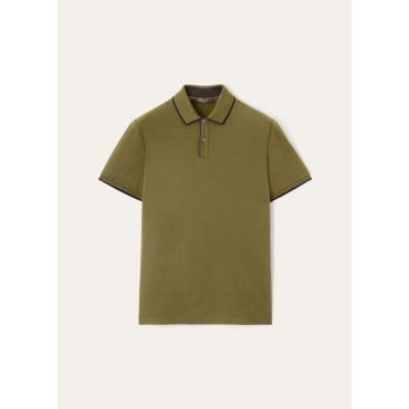 Loro Piana - Polo Mm Brentwood Jersey Pique' Honeycomb, Man, Fern Meadow, Size: XXL