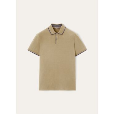 Loro Piana - Polo Mm Brentwood Jersey Pique' Honeycomb, Man, Dried Taragon, Size: XXL