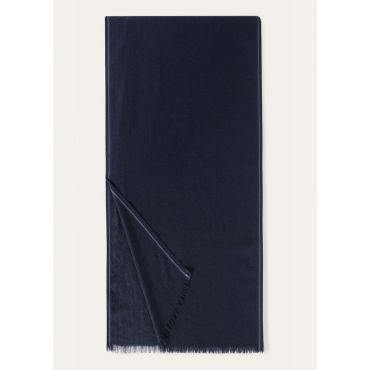 Loro Piana - Sciarpa Grande Lightest Baby Cash, Man, Navy Blue, Size: NR