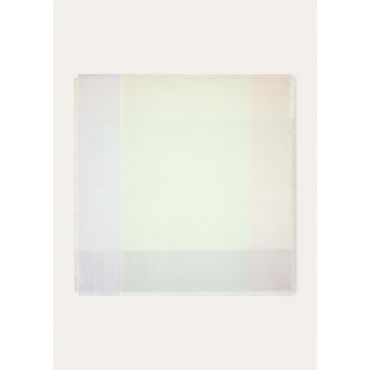 Loro Piana - Carre' Quadrilatero Del Silenzio Cash Silk, Woman, Green Oasis/White Sky/Blue Ribbons, Size: NR