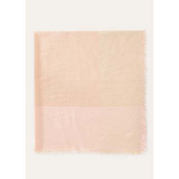 Loro Piana - Carre' Quadrilatero Del Silenzio Cash Silk, Woman, Feather Pink/Pink Ribbons, Size: NR