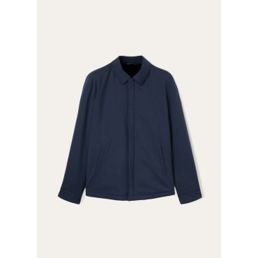 Loro Piana - Loro Piana Shirt Bomber Windfur Stretch St Mink, Man, Navy Blue, Size: XL