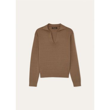 Loro Piana - Polo Siena, Woman, Smoked Wood, Size: 38