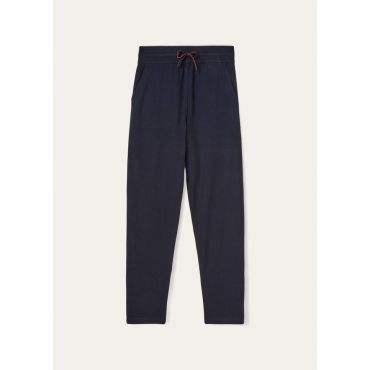 Loro Piana - Pantalone Merano Baby Cashmere, Man, Navy Blue, Size: XXL