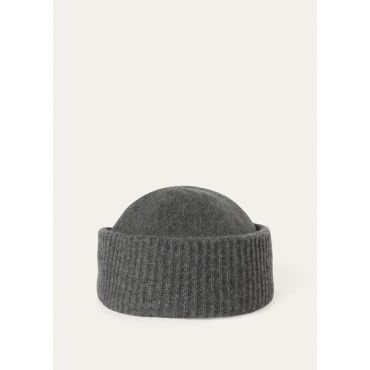 Loro Piana - Beanie Cash Storm & Knit, Man, Grey Melange, Size: S