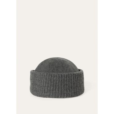 Loro Piana - Beanie Cash Storm & Knit, Man, Grey Melange, Size: S