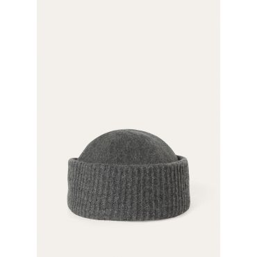 Loro Piana - Beanie Cash Storm & Knit, Man, Grey Melange, Size: S