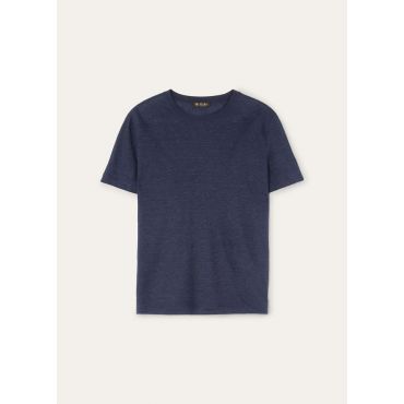 Loro Piana - T-shirt Gargano, Woman, Navy Blue, Size: 44