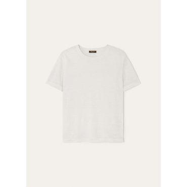Loro Piana - T-shirt Gargano, Woman, White, Size: 36