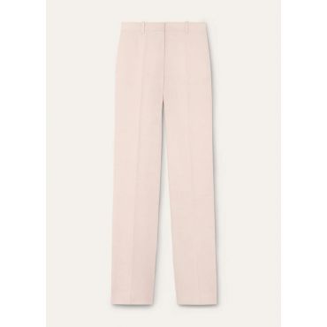 Loro Piana - Pant. Goldie Structured Linen Wool, Woman, Fluffy Pink, Size: 44