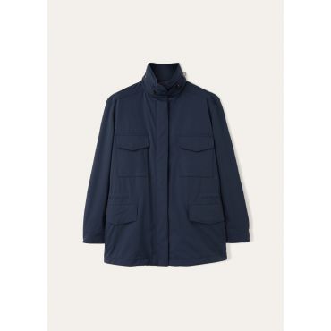Loro Piana - Giubb. Iconic Traveller Windmate Stretch Storm, Woman, Blue Navy, Size: S