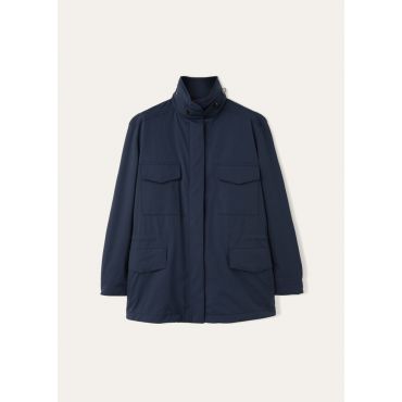 Loro Piana - Giubb. Iconic Traveller Windmate Stretch Storm, Woman, Blue Navy, Size: S