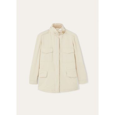 Loro Piana - Giubb. Iconic Traveller Windmate Stretch Storm, Woman, Sand Shell, Size: S