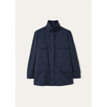 Loro Piana - Giubb. Iconic Traveller Windmate Stretch Storm, Woman, Blue Navy, Size: S