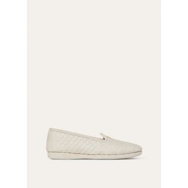 Loro Piana - Classic Slipper D. Cash Flannel Soft, Woman, Natural Melange, Size: 38