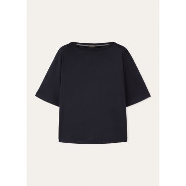 Loro Piana - Barchetta New Gok Jersey, Woman, Blue Navy, Size: M