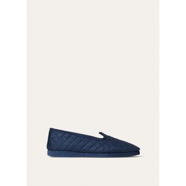 Loro Piana - Classic Slipper U. Cash Flannel Soft, Man, Sodalite Blue Melange, Size: 39