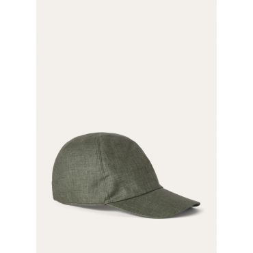 Loro Piana - My Baseball S Solaire Linen, Man, Green Landscape, Size: M