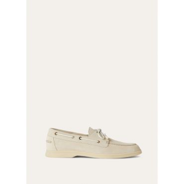 Loro Piana - Sea-sail Walk Loafer Suede, Man, Ecru, Size: 40