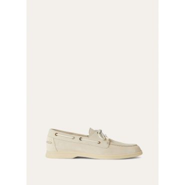 Loro Piana - Sea-sail Walk Loafer Suede, Man, Ecru, Size: 40