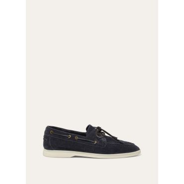 Loro Piana - Sea-sail Walk Loafer Suede, Man, Navy Blue, Size: 41