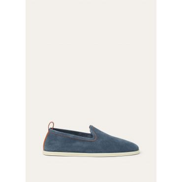 Loro Piana - Venice Walk Flat Suede, Man, Black Figs, Size: 41,5