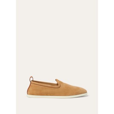 Loro Piana - Venice Walk Flat Suede, Man, Classic Camel, Size: 42,5
