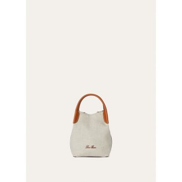 Loro Piana - Bale Micro Canvas Silky Leather, Woman, Natural/Warm Tan, Size: NR