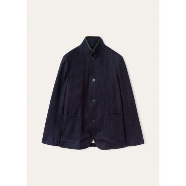 Loro Piana - Spagna Jacket Dtl Cashdenim, Man, Shadow Blue, Size: M