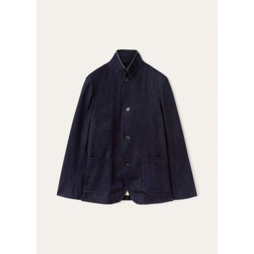 Loro Piana - Spagna Jacket Dtl Cashdenim, Man, Shadow Blue, Size: M