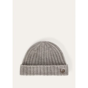 Loro Piana - Rib Stitch Lp Beanie Cash Gg 3, Man, Croissant Melange, Size: NR