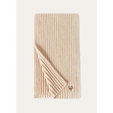 Loro Piana - Rib Stitch Lp Scarf Cash Gg 3, Man, Biscuit Melange, Size: NR