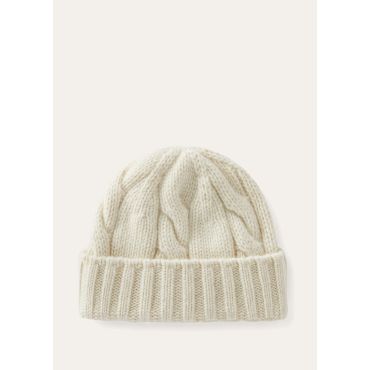 Loro Piana - Napier Beanie Baby Cash Coarsehair Gg 3, Woman, White Snow, Size: S