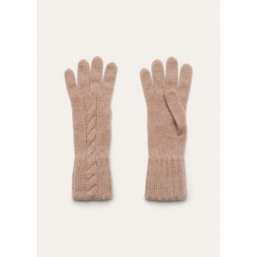 Loro Piana - Napier Gloves Baby Cash Coarsehair Gg 10, Woman, Pink Marble Melange, Size: M