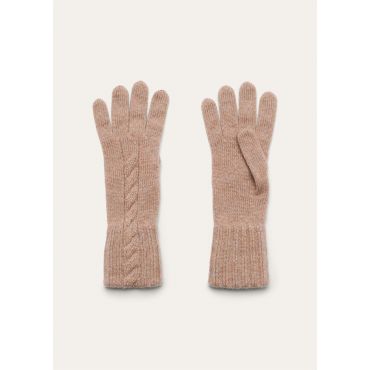 Loro Piana - Napier Gloves Baby Cash Coarsehair Gg 10, Woman, Pink Marble Melange, Size: M