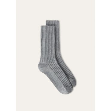 Loro Piana - Loro Socks Recycled Cash Gg 10, Icy Stone, Size: M