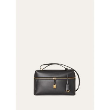 Loro Piana - Extra Bag L27 Saddle Leather 20au, Woman, Black/Sun Gold, Size: NR