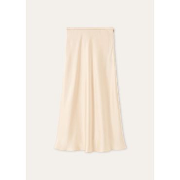 Loro Piana - Gonna Simona New Double Satin, Woman, Vulcanic Rose, Size: 42