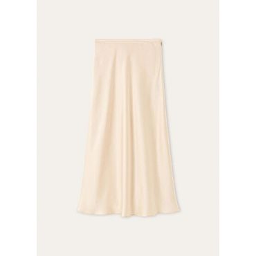Loro Piana - Gonna Simona New Double Satin, Woman, Vulcanic Rose, Size: 42