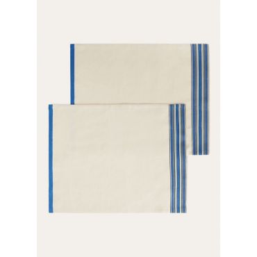 Loro Piana - Tovaglietta Suitecase (set Of 2), Blue, Size: NR