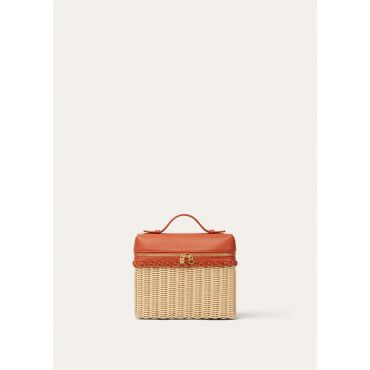 Loro Piana - Extra Pocket L19 North South Wicker/rounded Calf, Woman, Malt/Sundown/Sun Gold, Size: NR
