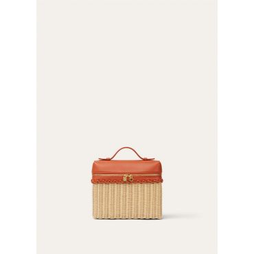 Loro Piana - Extra Pocket L19 North South Wicker/rounded Calf, Woman, Malt/Sundown/Sun Gold, Size: NR