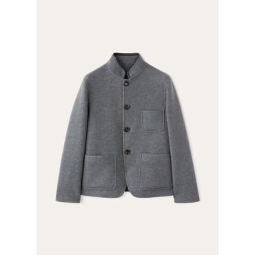 Loro Piana - Giacca Iconic Spagna Mini Only Double, Woman, Grey Melange, Size: 46